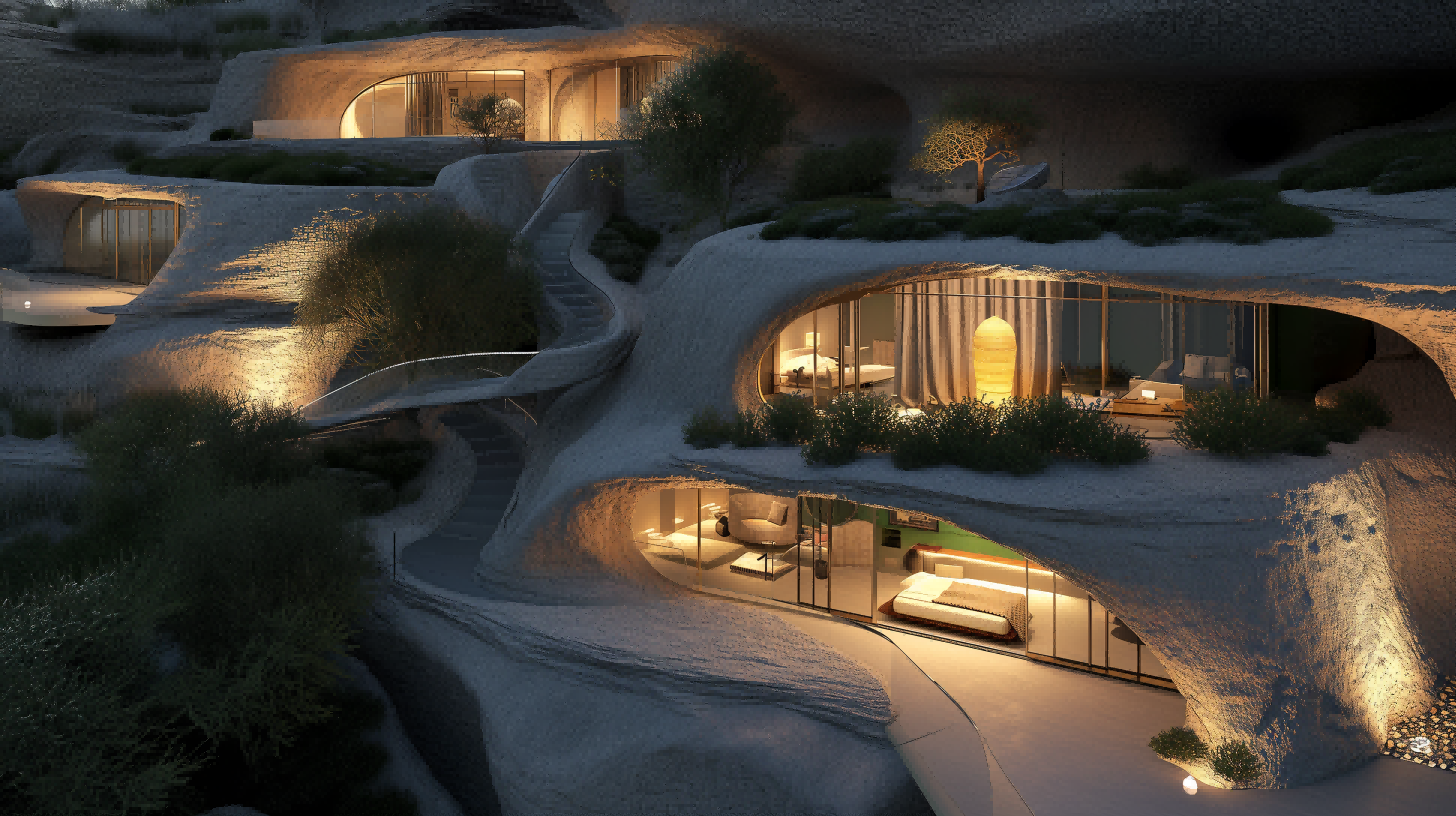 laoliwanyaogun_Modern_architectural_A_cave_hotel_design_nestled_480693b7-836a-43f7-9301-2ea1bf224d21.png